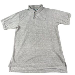 Y2K Big Dogs Gray Polo Shirt XL Dog Logo Embroidered Golf Casual Tee